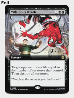Villainous Wrath (Extended Art) - FOIL - [Marvel's Spider-Man] MTG Magic NM/M 💀 - Image 1