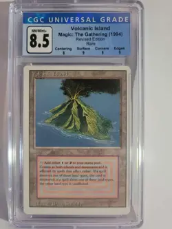 Graded 8.5 Volcanic Island Dual Land Revised Edition - Image 1