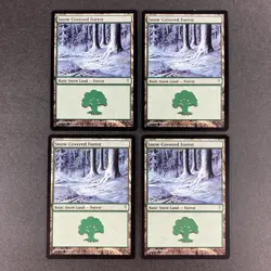 Set of x4, MTG Snow-Covered Forest Coldsnap Regular - Image 1
