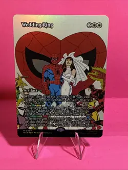 MTG ~Wedding Ring ~ 0007 ~ Borderless ~ Foil ~ Marvel's Spider-Man ~ pack fresh - Image 1