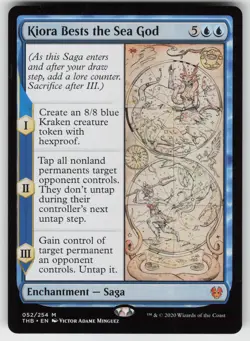 MTG Theros Beyond Death #52 Kiora Bests the Sea God Lightly played tcg - Image 1