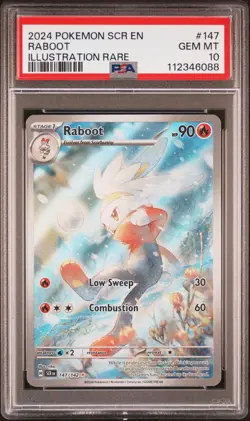 2025 POKEMON STELLAR CROWN RABOOT ILLUSTRATION RARE 147/142 PSA 10 GEM MINT - Image 1