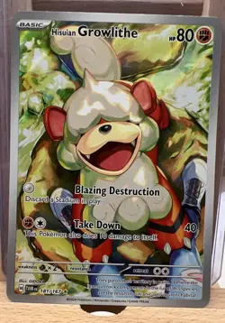 Pokemon TCG Hisuian Growlithe 181/167 Twilight Masquerade Illustration Rare NM - Image 1