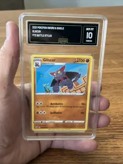 Pokemon TCG Sword & Shield Battle Styles 072/163 Gliscor Card Graded GMA 10 Gem - Image 1