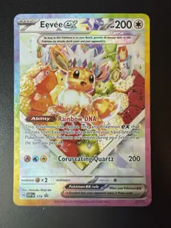 Pokemon TCG Prismatic Evolutions SPC Eevee EX Black Star Promo Card 174 - Image 1