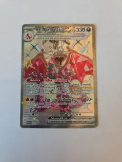 Pokemon TCG Charizard EX SVP Black Star Promo 074 Rare Holo Card Paldean Fates - Image 1