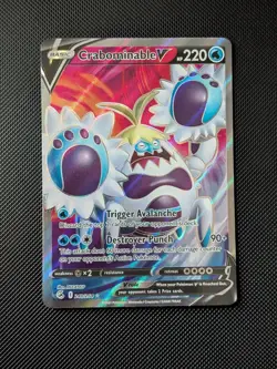Pokemon TCG Crabominable V #248 Pokemon Fusion Strike NM/M Full Art Holo - Image 1