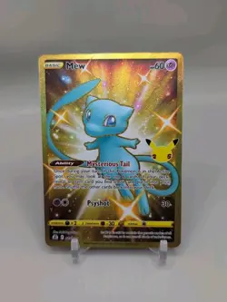 Pokemon TCG Mew 025/025 25th Anniversary Celebrations 2021 Gold Secret Rare - Image 1