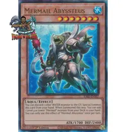 Yugioh! 1x Mermail Abyssteus RA03-EN007 Ultimate Rare 1st Ed NM - Image 1