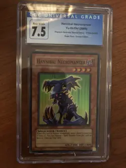 Yu-Gi-Oh! TCG Hannibal Necromancer PTDN-ENSE2 Super Rare LP CGC 7.5 - Image 1