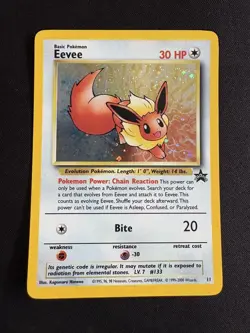 Eevee Holo JR Old Secret Promo Retro Rare Pokemon Card Game - Image 1