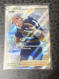 Iscan Full Art Holo Card 192/196 With Dragon Shield Clear Matte Sleeve - Image 1