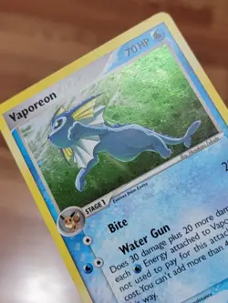 Pokemon TCG English Card Pop Series 3 Vaporeon 6/17 Holo Rare - MP - Image 2