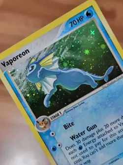 Pokemon TCG English Card Pop Series 3 Vaporeon 6/17 Holo Rare - MP - Image 4