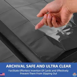 1000-Card Binder - Ringless, Side-Loading, 16 Pockets - Trading Card Album, Blue - Image 4