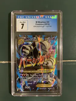 Pokemon TCG M Mewtwo EX Full Art Holo Card 159/162 Breakthrough - Image 1