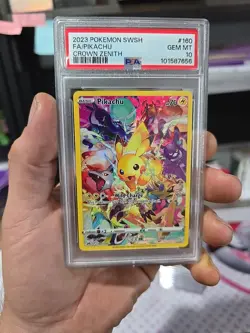 Pokemon TCG Pikachu Crown Zenith Alternative Art Holo Card 160/159 Psa 10 - Image 1