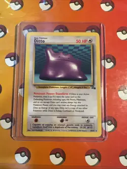 💥 Ditto Non Holo 1999 Pokemon Fossil Set WOTC Vintage Card # 18/62 - Image 1