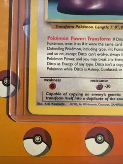 💥 Ditto Non Holo 1999 Pokemon Fossil Set WOTC Vintage Card # 18/62 - Image 2