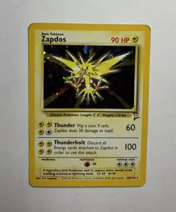 2001 Base Set Zapdos Holo #20/130 Rare WOTC Pokemon Card TCG Original LP *Swirl* - Image 1