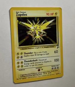 2001 Base Set Zapdos Holo #20/130 Rare WOTC Pokemon Card TCG Original LP *Swirl* - Image 2