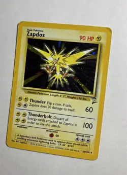 2001 Base Set Zapdos Holo #20/130 Rare WOTC Pokemon Card TCG Original LP *Swirl* - Image 3