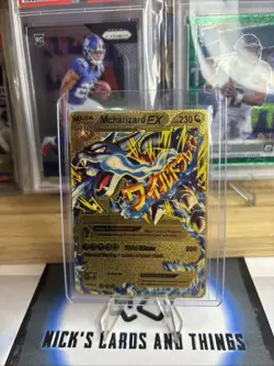 Mega M Charizard EX Gold Pokemon Card 108/106 230HP Mcharizard - Image 1