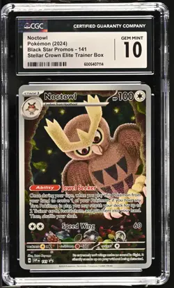 Noctowl 141 | Black Star Promos | CGC 10 Gem Mint | Pokemon Card - Image 1