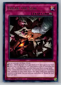 MZTM-EN043 Break the Seal : Rare Card : 1st Edition : YuGiOh TCG - Image 1