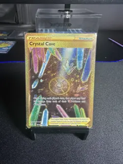 Crystal Cave 230/203 Gold Evolving Skies Trainer Stadium Pokemon Card NM - Image 1