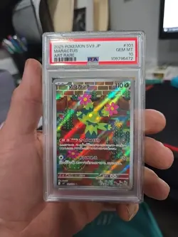 Pokemon Maractus TCG Holo Card 101/100 Sv9: Battle Partners Japanese Psa 10 - Image 1