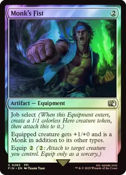 Monk's Fist #265 FINAL FANTASY MTG MAGIC ARTIFACT EQUIPMENT FOIL O252 - Image 1