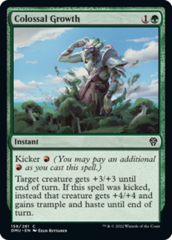 Colossal Growth - Foil Light Play, English Magic the Gathering MTG Dominaria Uni - Image 1