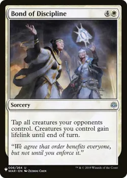Bond of Discipline - The List Light Play, English Magic the Gathering MTG The Li - Image 1