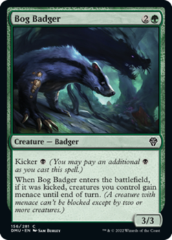 Bog Badger - Foil Light Play, English Magic the Gathering MTG Dominaria United - Image 1