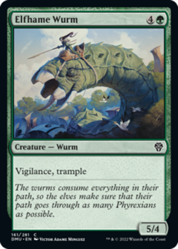 Elfhame Wurm - Foil Light Play, English Magic the Gathering MTG Dominaria United - Image 1