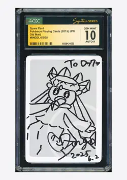 Pokemon CGC10 AUTO9 Spare Card Mingo Signed 2019 Old Maid Japanese - Image 1