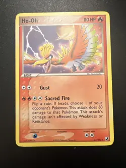 Pokemon TCG Ho-oh EX Unseen Forces 27/115 Vintage Non Holo Rare MPPokemon Card - Image 1