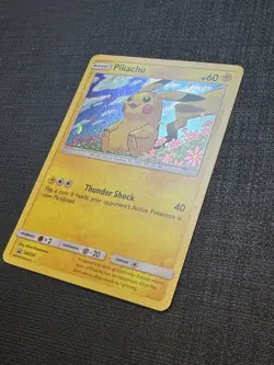 Pokemon TCG Pikachu SM206 Black Star Promo Holo Card Near Mint Condition - Image 2
