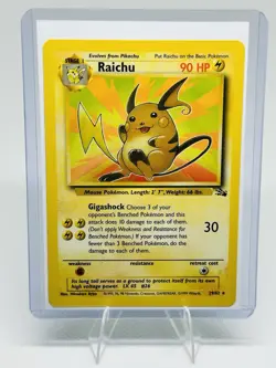 1999 Raichu 29/62 Fossil Non Holo Rare Pokemon TCG Cards WOTC Vintage NM/LP - Image 3