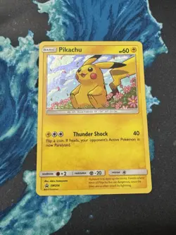 Pokemon TCG Pikachu SM206 Black Star Promo Holo Card LP+ Condition - Image 1