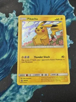 Pokemon TCG Pikachu SM206 Black Star Promo Holo Card LP+ Condition - Image 2
