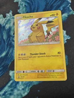 Pokemon TCG Pikachu SM206 Black Star Promo Holo Card LP+ Condition - Image 3