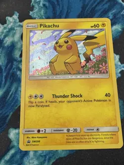 Pokemon TCG Pikachu SM206 Black Star Promo Holo Card LP+ Condition - Image 4