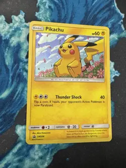 Pokemon TCG Pikachu SM206 Black Star Promo Holo Card LP+ Condition - Image 5