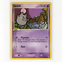 Pokemon TCG Spoink 62/100 EX Crystal Guardians Regular Common Card EN-MP 2006 - Image 1