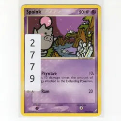 Pokemon TCG Spoink 62/100 EX Crystal Guardians Regular Common Card EN-MP 2006 - Image 3