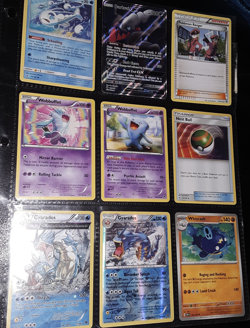 Pokemon TCG Binder Page Lot of 9 Holo Cards & basic Gyrados Wobbuffet Darkrai EX - Image 1