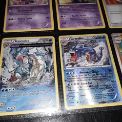 Pokemon TCG Binder Page Lot of 9 Holo Cards & basic Gyrados Wobbuffet Darkrai EX - Image 2