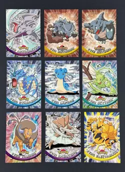 2000 Topps Pokemon TV Lot 9-Cards Gyarados Lapras Aerodactyl + NON-Foil LP-MP - Image 1